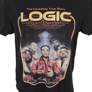 Logic T Shirt Mens Size Medium Black The Incredible True Story Rap Hip Hop Album